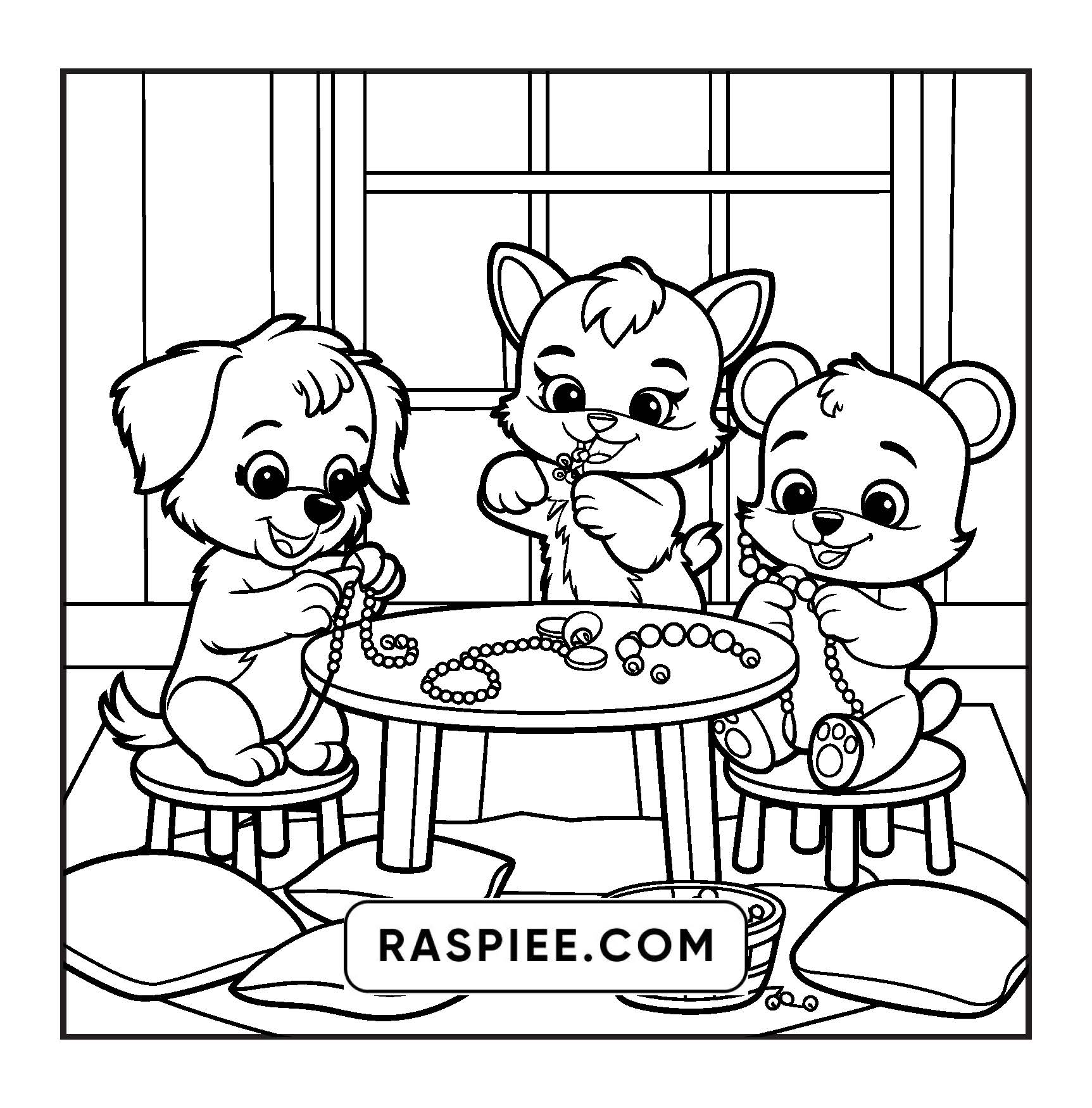 100 Bold and Easy Fluffy Friends Coloring Pages
