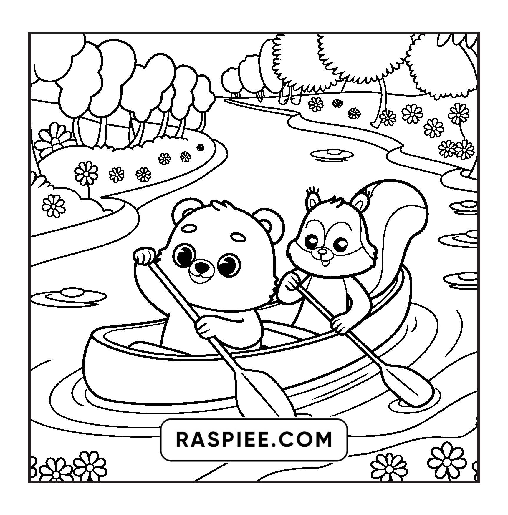 100 Bold and Easy Fluffy Friends Coloring Pages