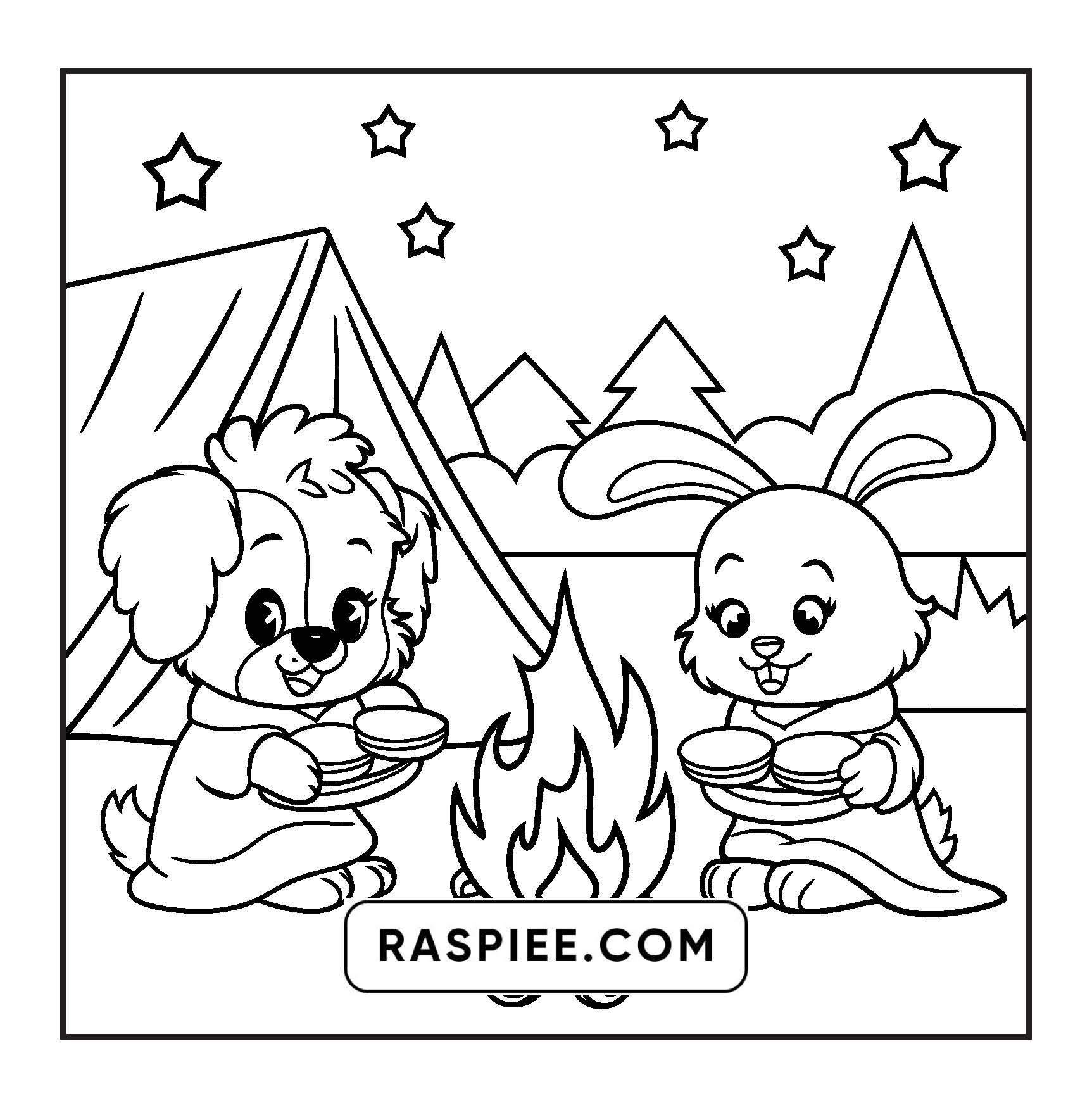 100 Bold and Easy Fluffy Friends Coloring Pages