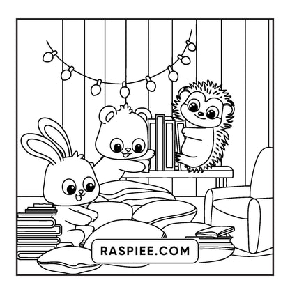 100 Bold and Easy Fluffy Friends Coloring Pages