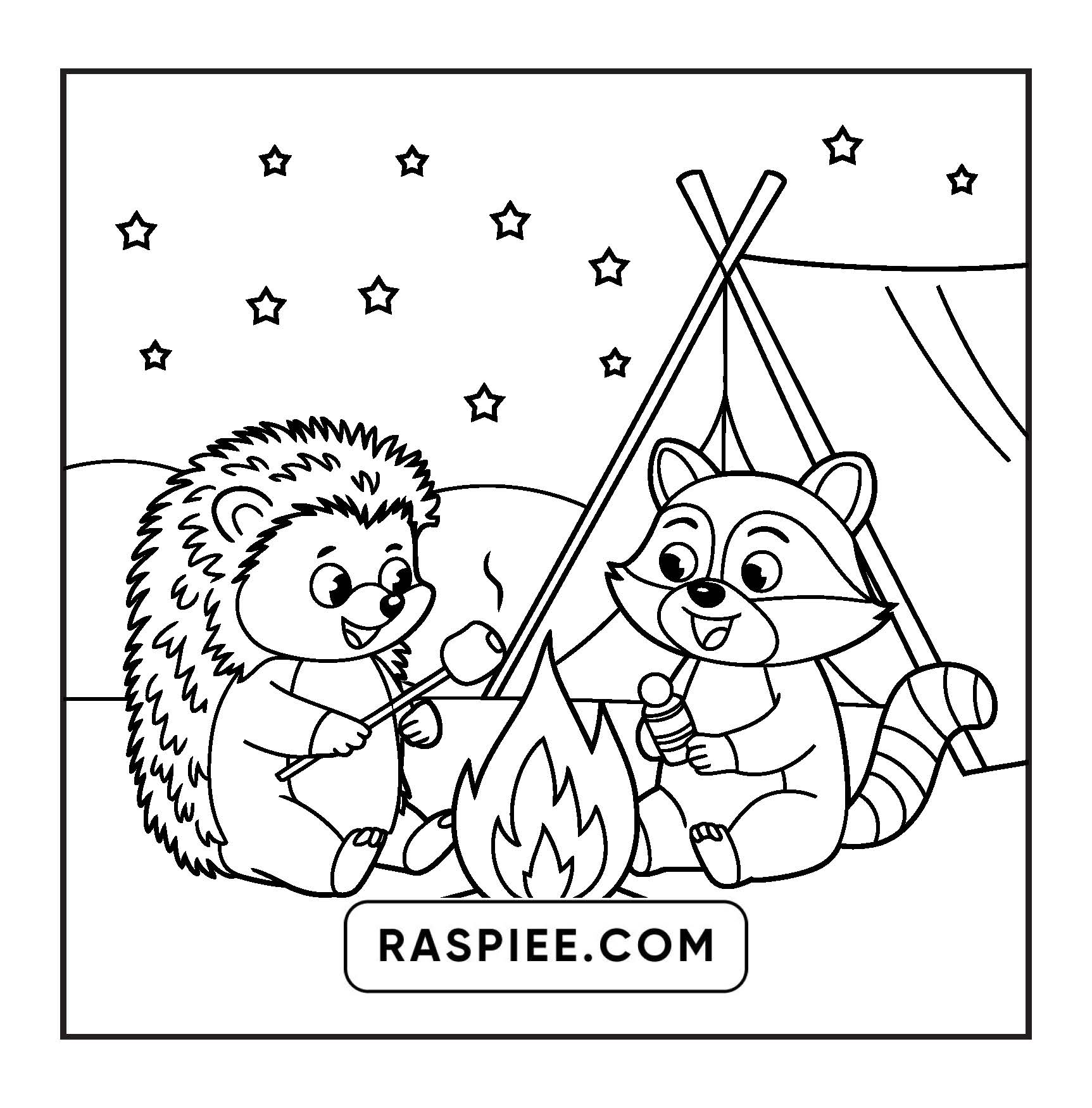 100 Bold and Easy Fluffy Friends Coloring Pages