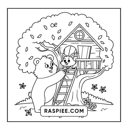 100 Bold and Easy Fluffy Friends Coloring Pages