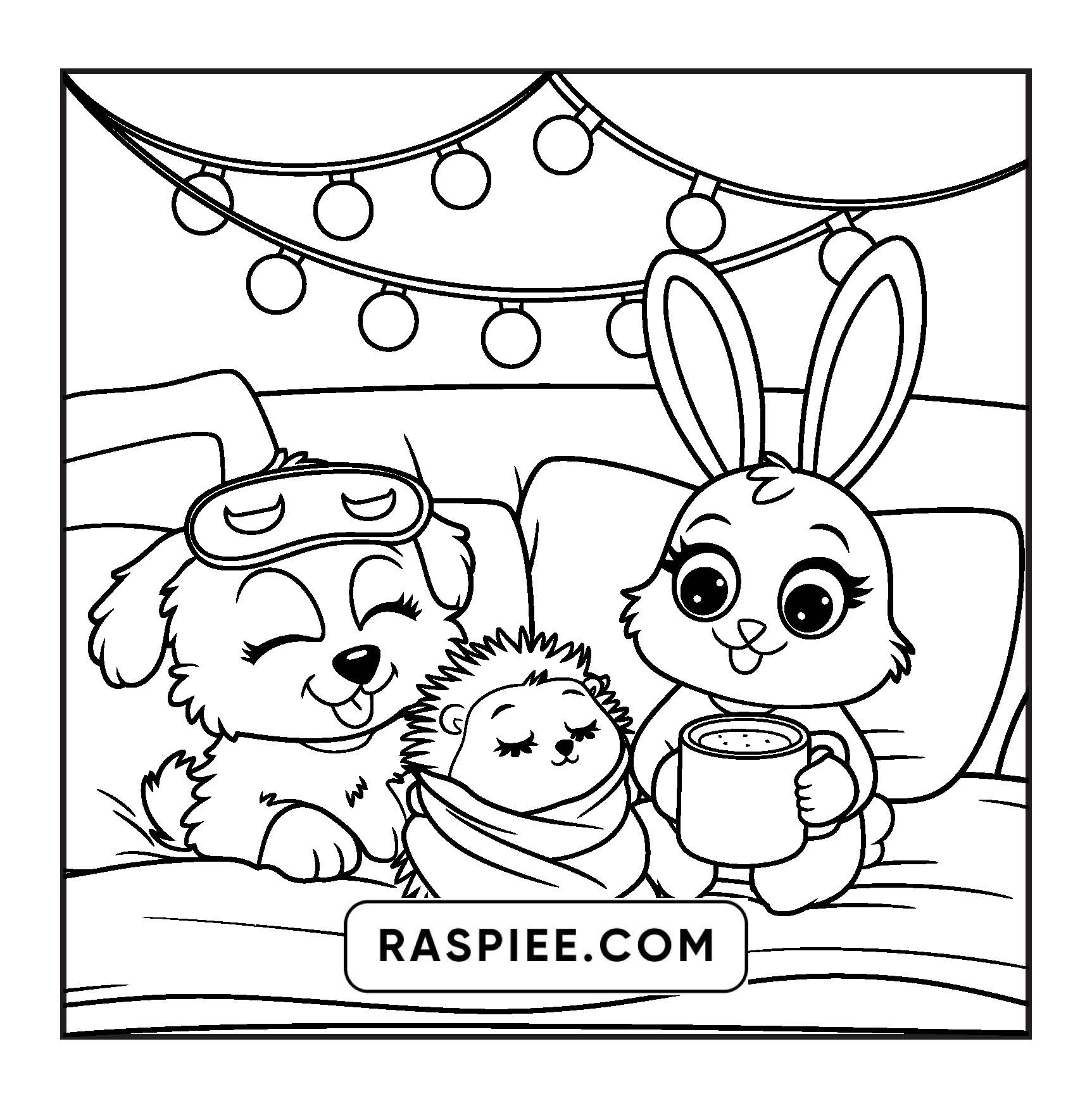 100 Bold and Easy Fluffy Friends Coloring Pages