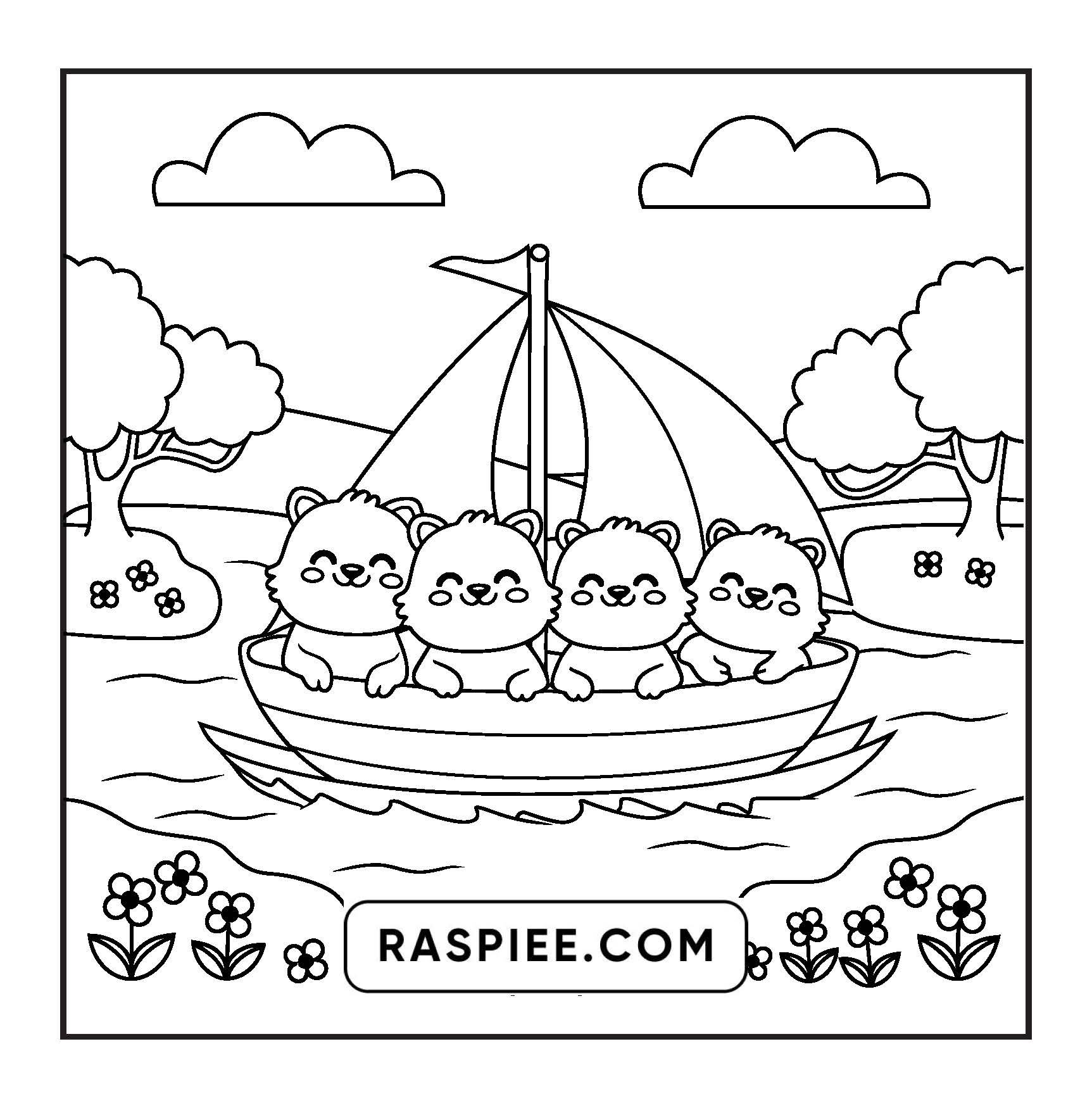 100 Bold and Easy Fluffy Friends Coloring Pages