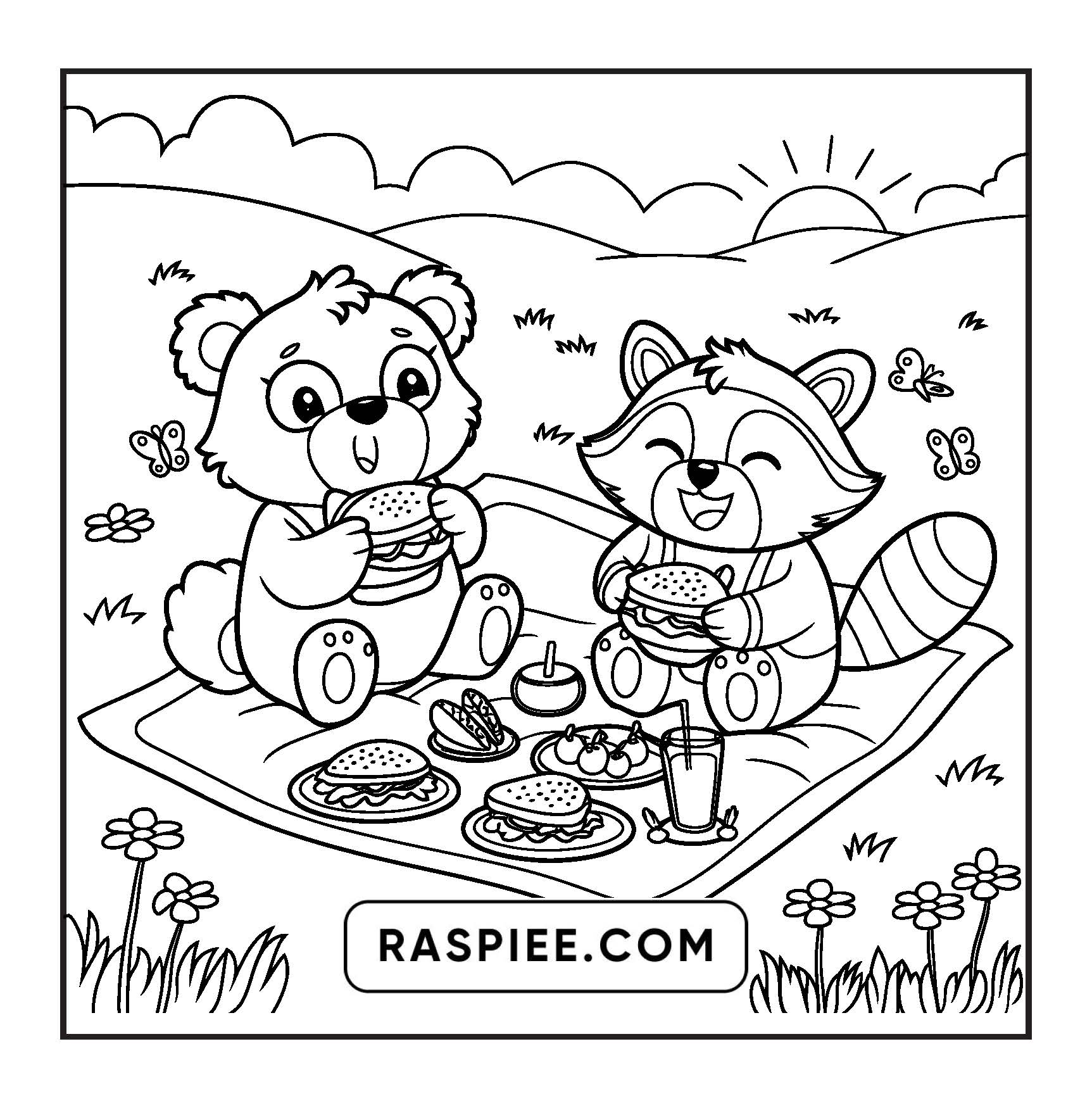 100 Bold and Easy Fluffy Friends Coloring Pages