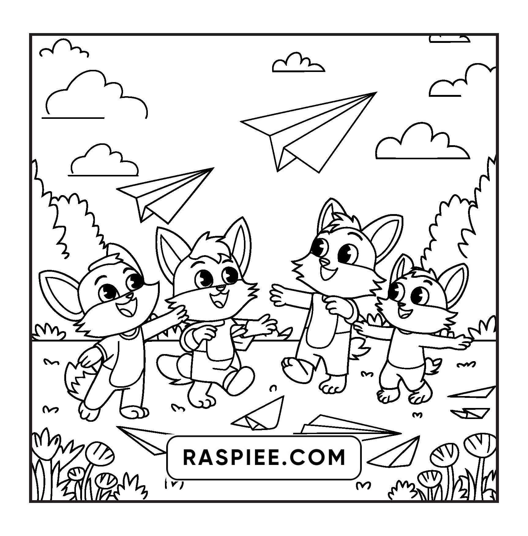 100 Bold and Easy Fluffy Friends Coloring Pages
