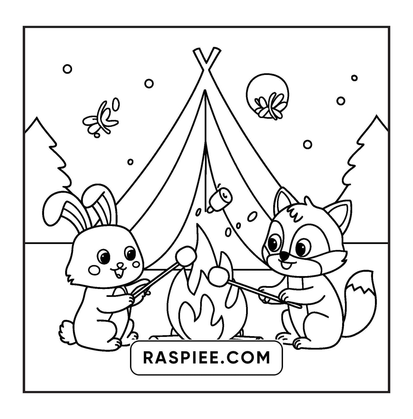 100 Bold and Easy Fluffy Friends Coloring Pages