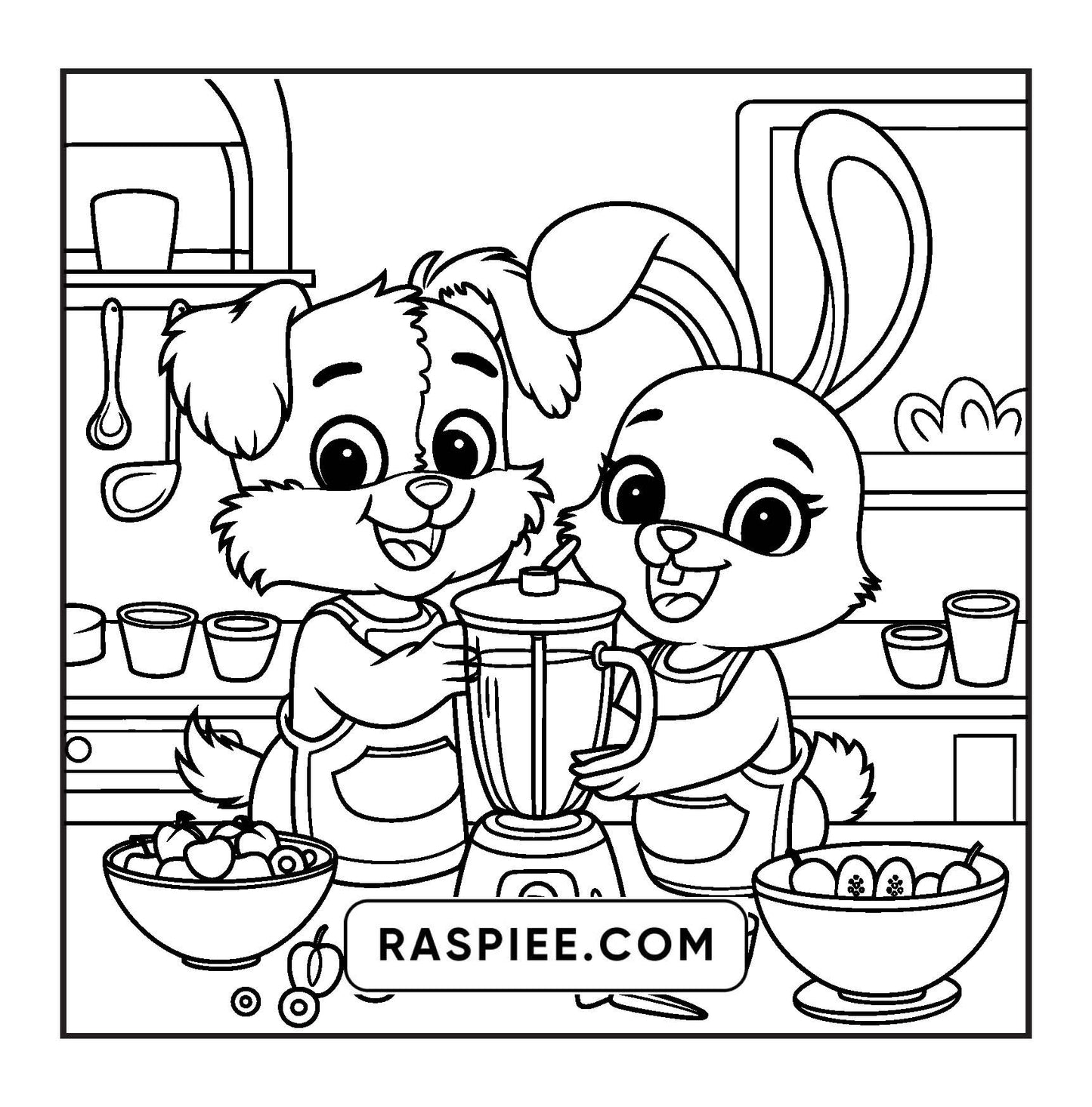 100 Bold and Easy Fluffy Friends Coloring Pages