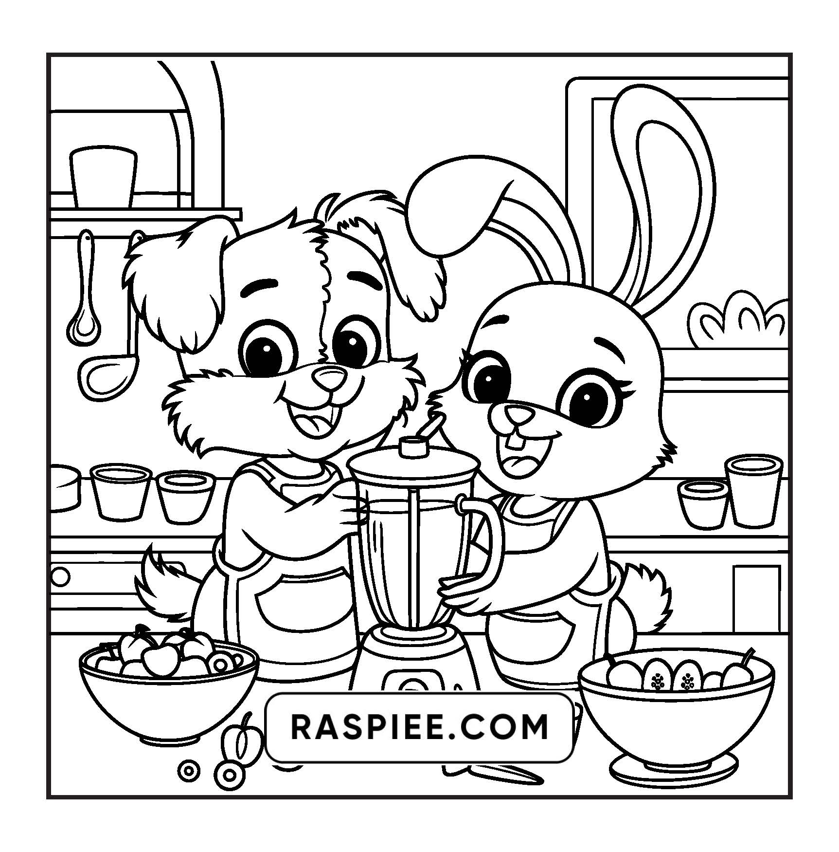 100 Bold and Easy Fluffy Friends Coloring Pages