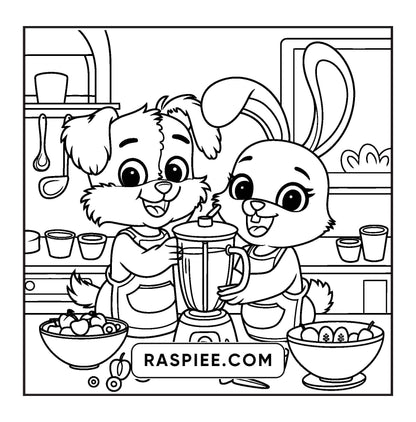 100 Bold and Easy Fluffy Friends Coloring Pages