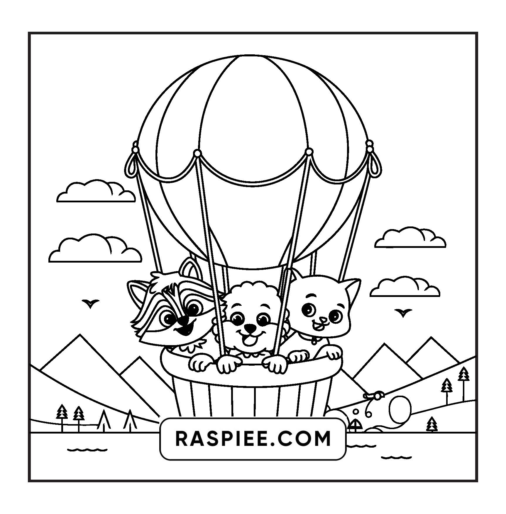 100 Bold and Easy Fluffy Friends Coloring Pages