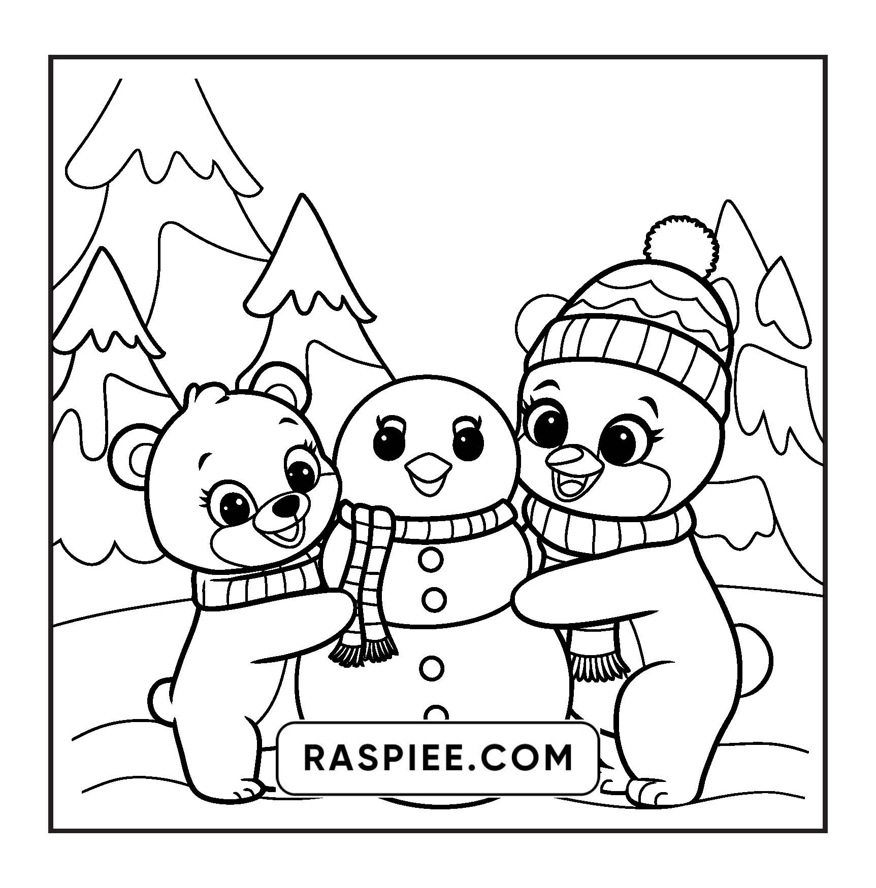 100 Bold and Easy Fluffy Friends Coloring Pages