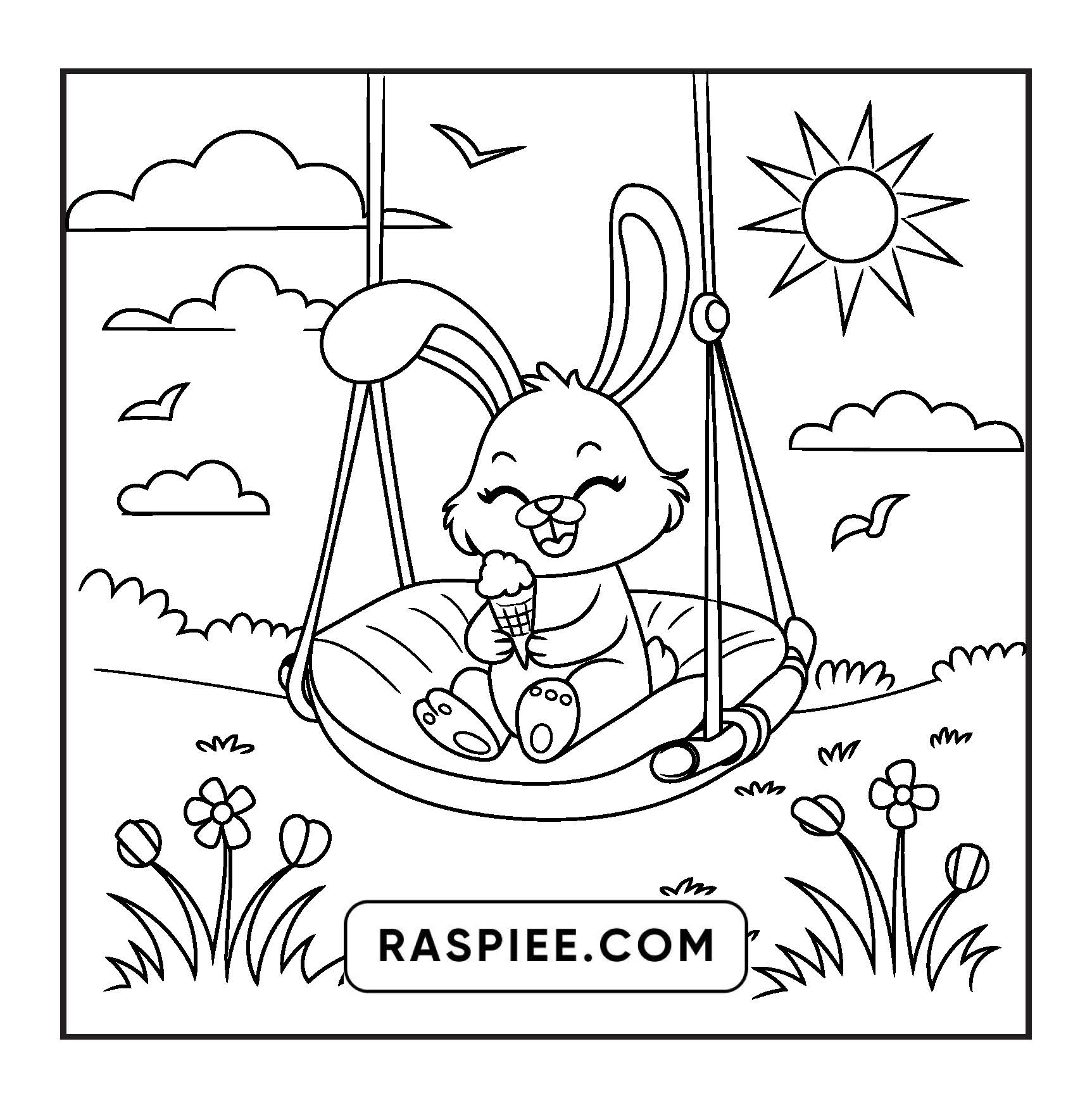 100 Bold and Easy Fluffy Friends Coloring Pages