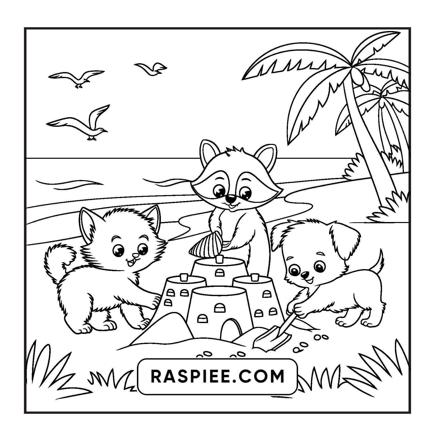 100 Bold and Easy Fluffy Friends Coloring Pages