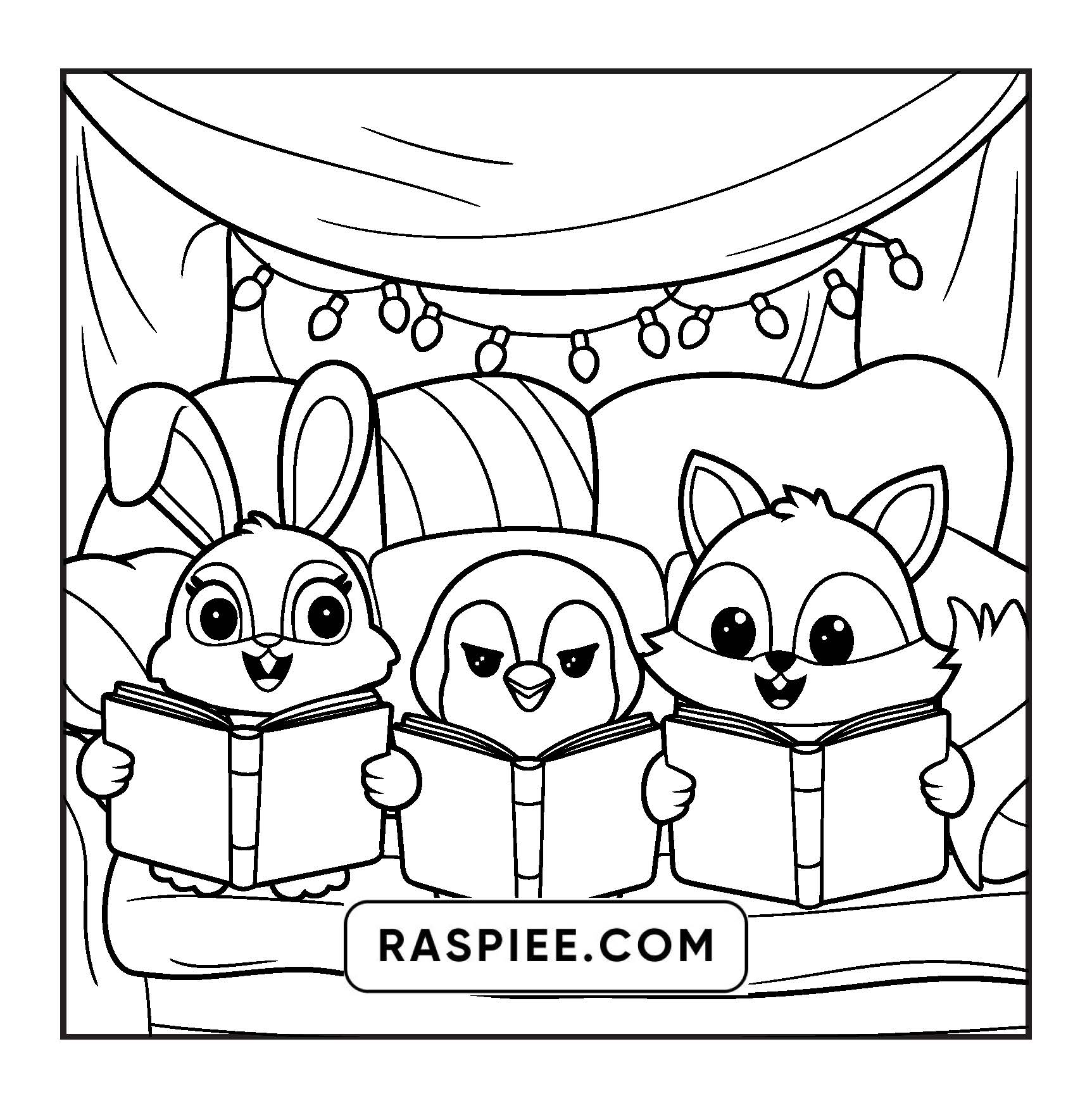 100 Bold and Easy Fluffy Friends Coloring Pages