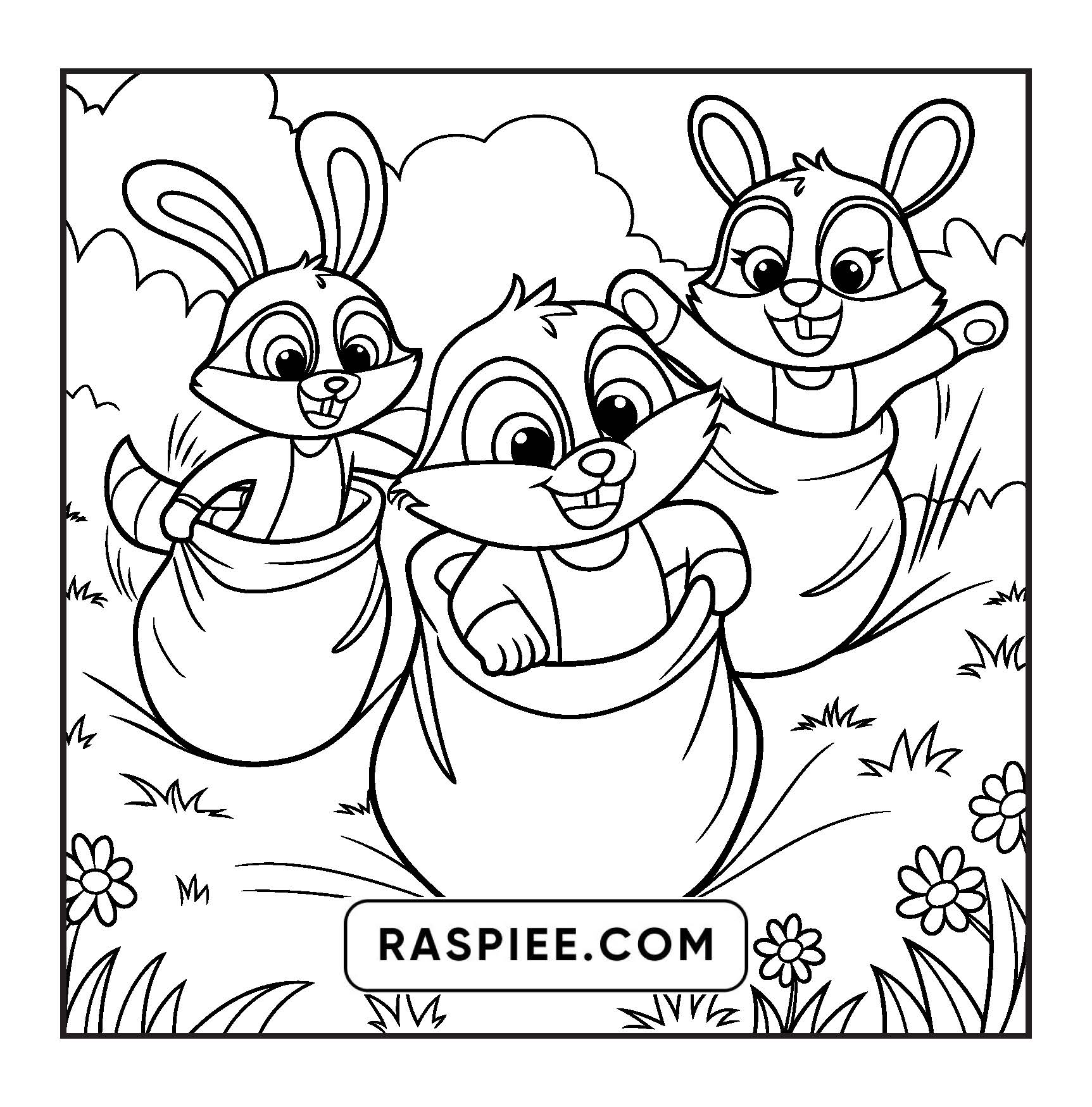 100 Bold and Easy Fluffy Friends Coloring Pages