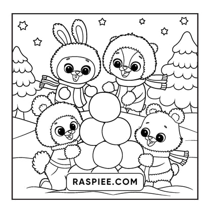 100 Bold and Easy Fluffy Friends Coloring Pages