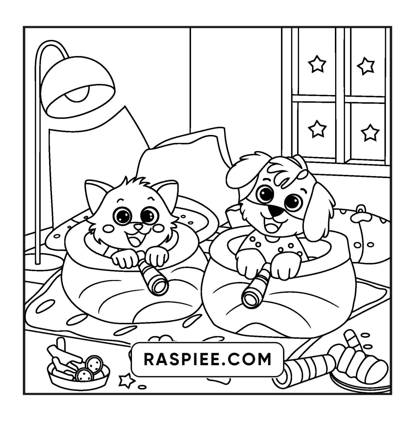100 Bold and Easy Fluffy Friends Coloring Pages