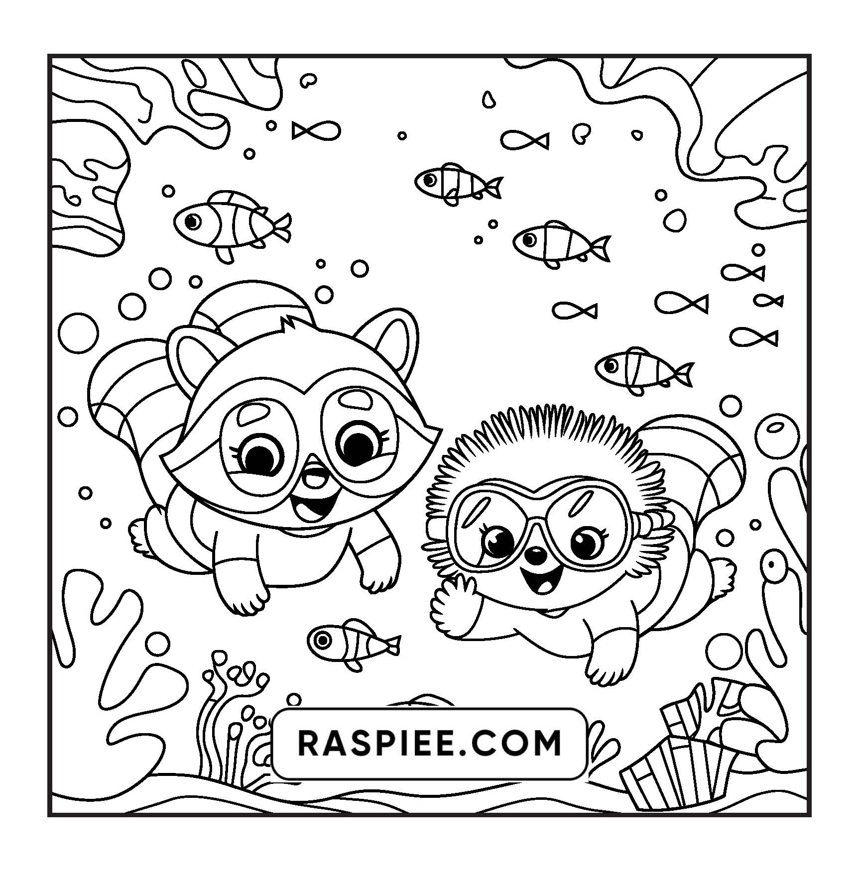 100 Bold and Easy Fluffy Friends Coloring Pages