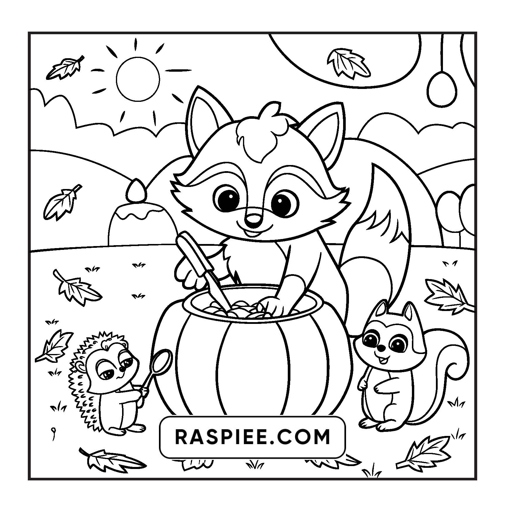 100 Bold and Easy Fluffy Friends Coloring Pages