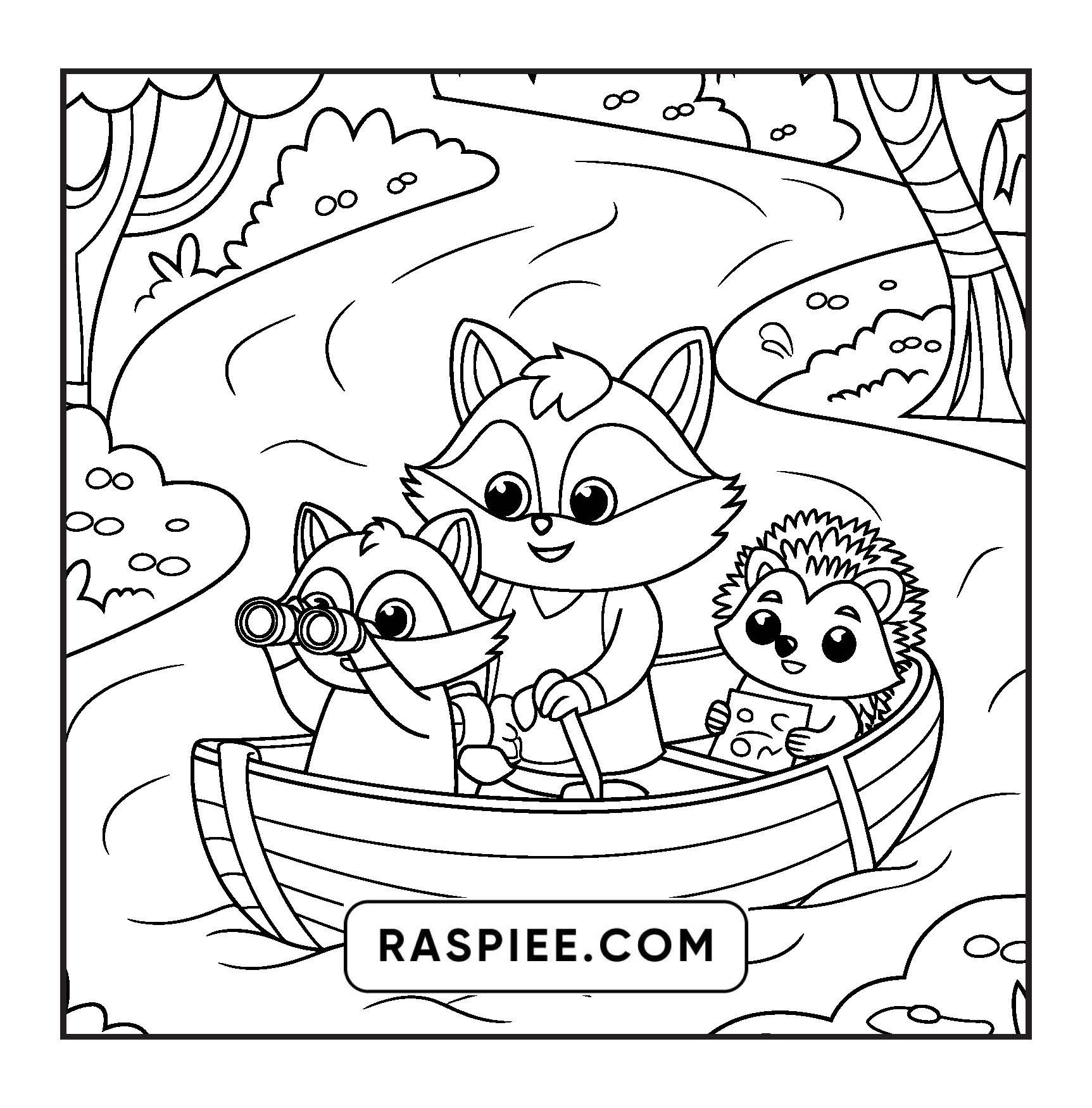 100 Bold and Easy Fluffy Friends Coloring Pages