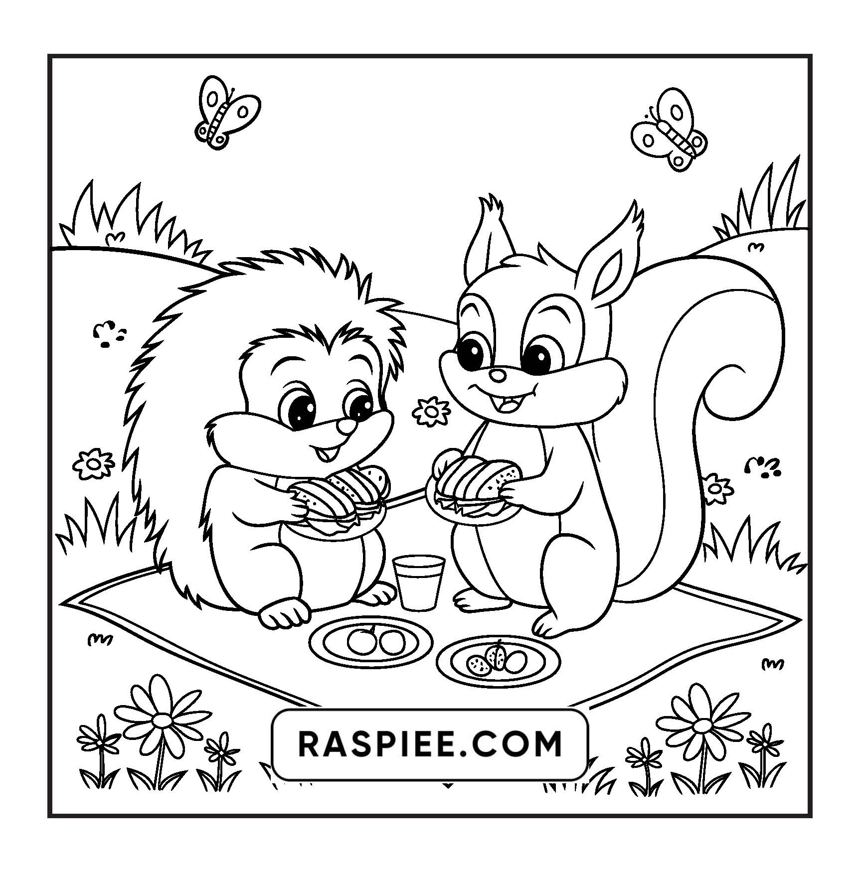 100 Bold and Easy Fluffy Friends Coloring Pages