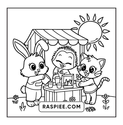 100 Bold and Easy Fluffy Friends Coloring Pages