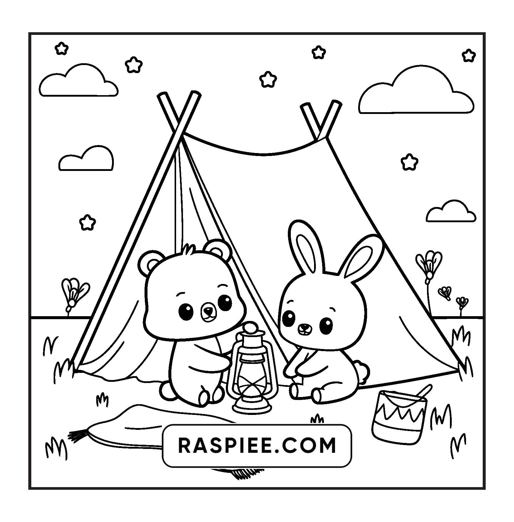 100 Bold and Easy Fluffy Friends Coloring Pages