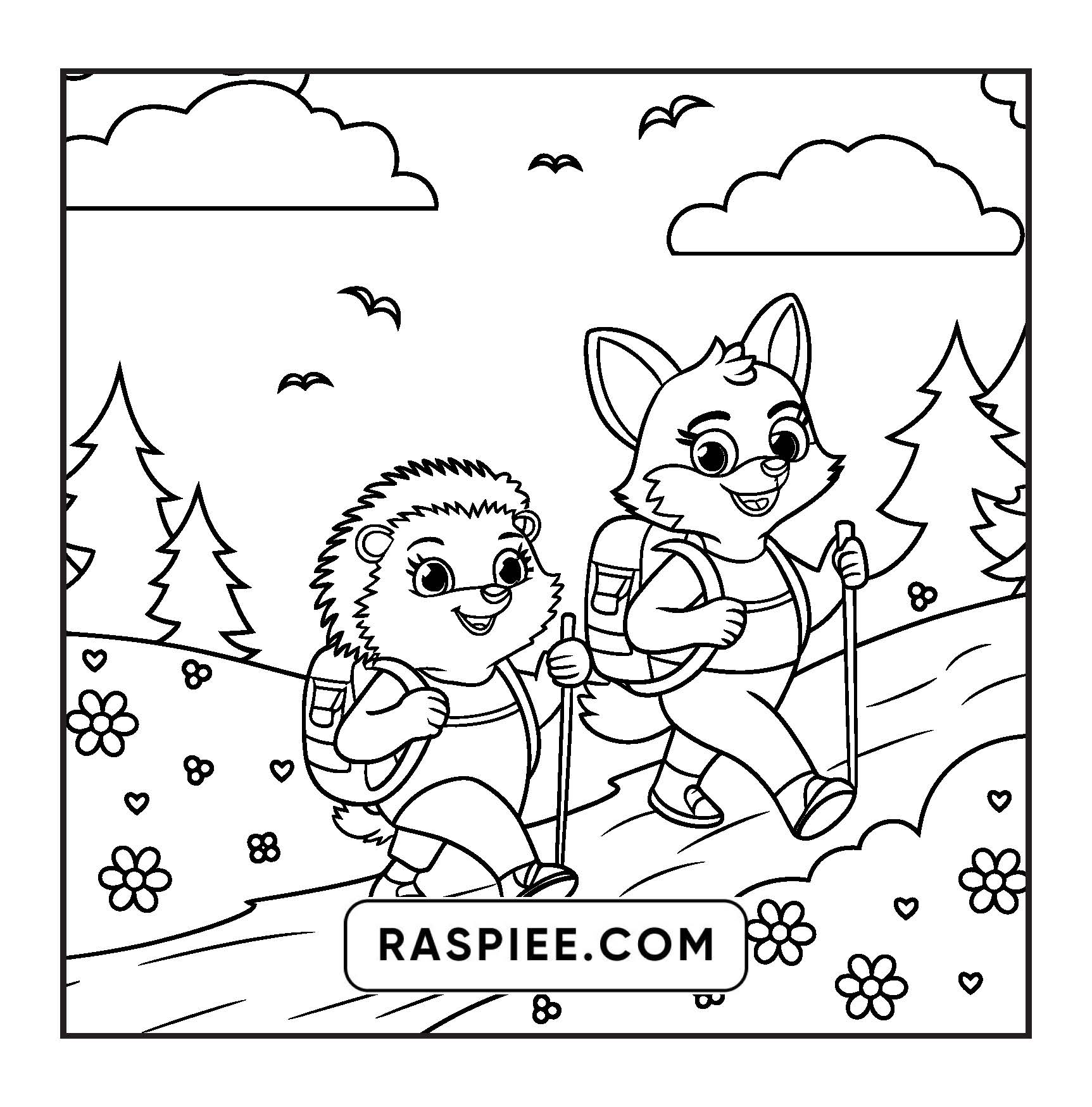 100 Bold and Easy Fluffy Friends Coloring Pages