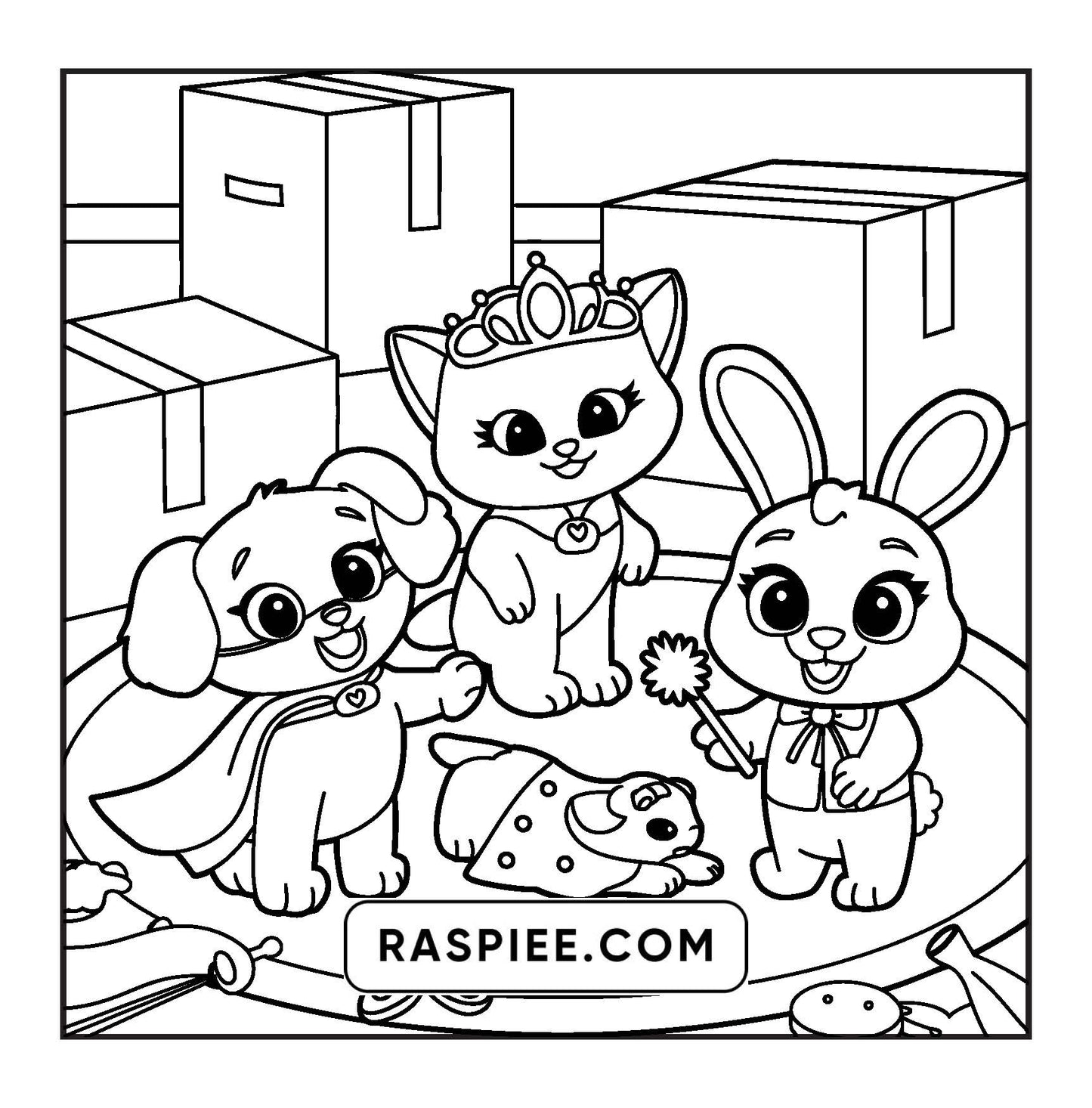100 Bold and Easy Fluffy Friends Coloring Pages