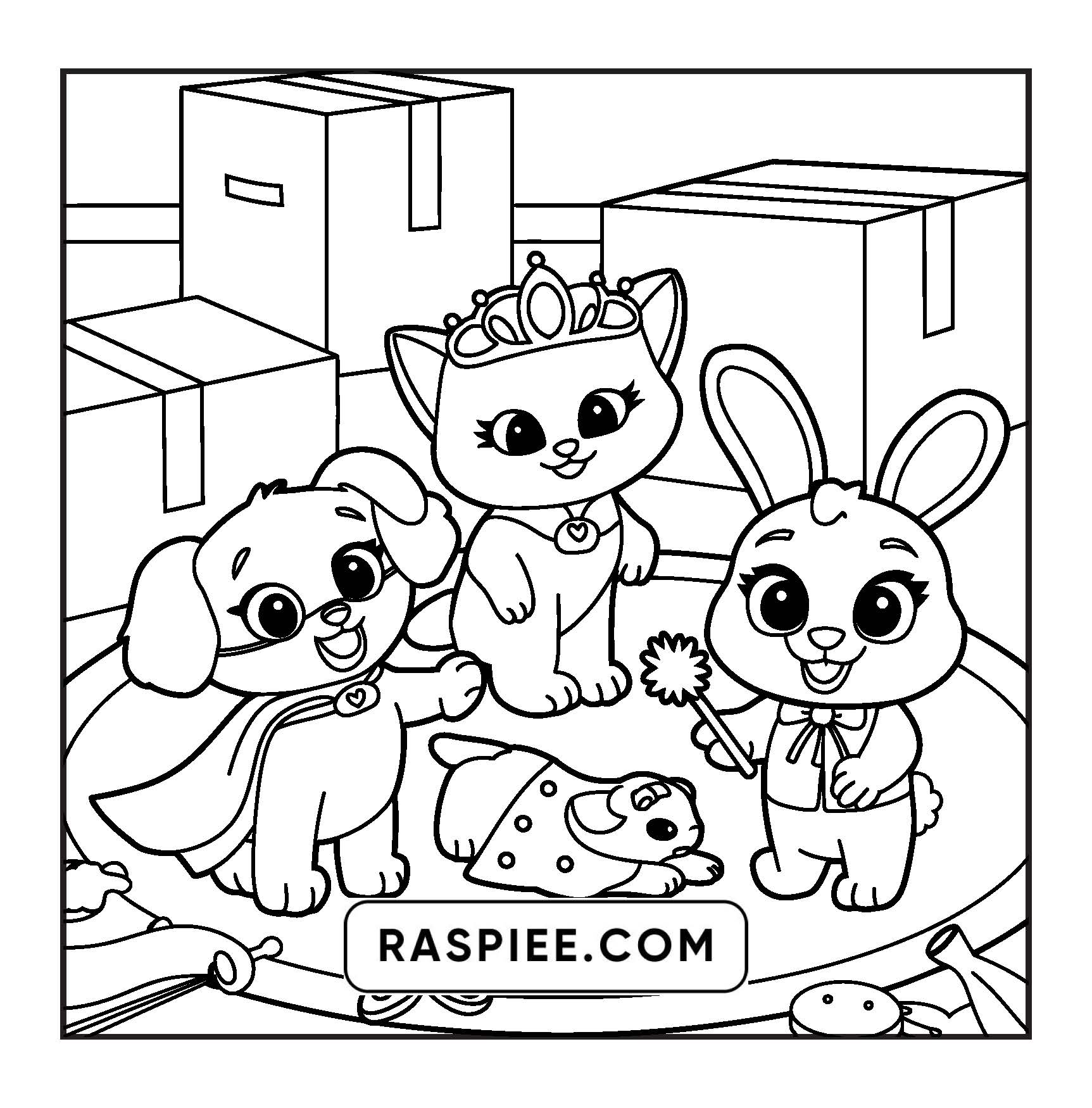 100 Bold and Easy Fluffy Friends Coloring Pages