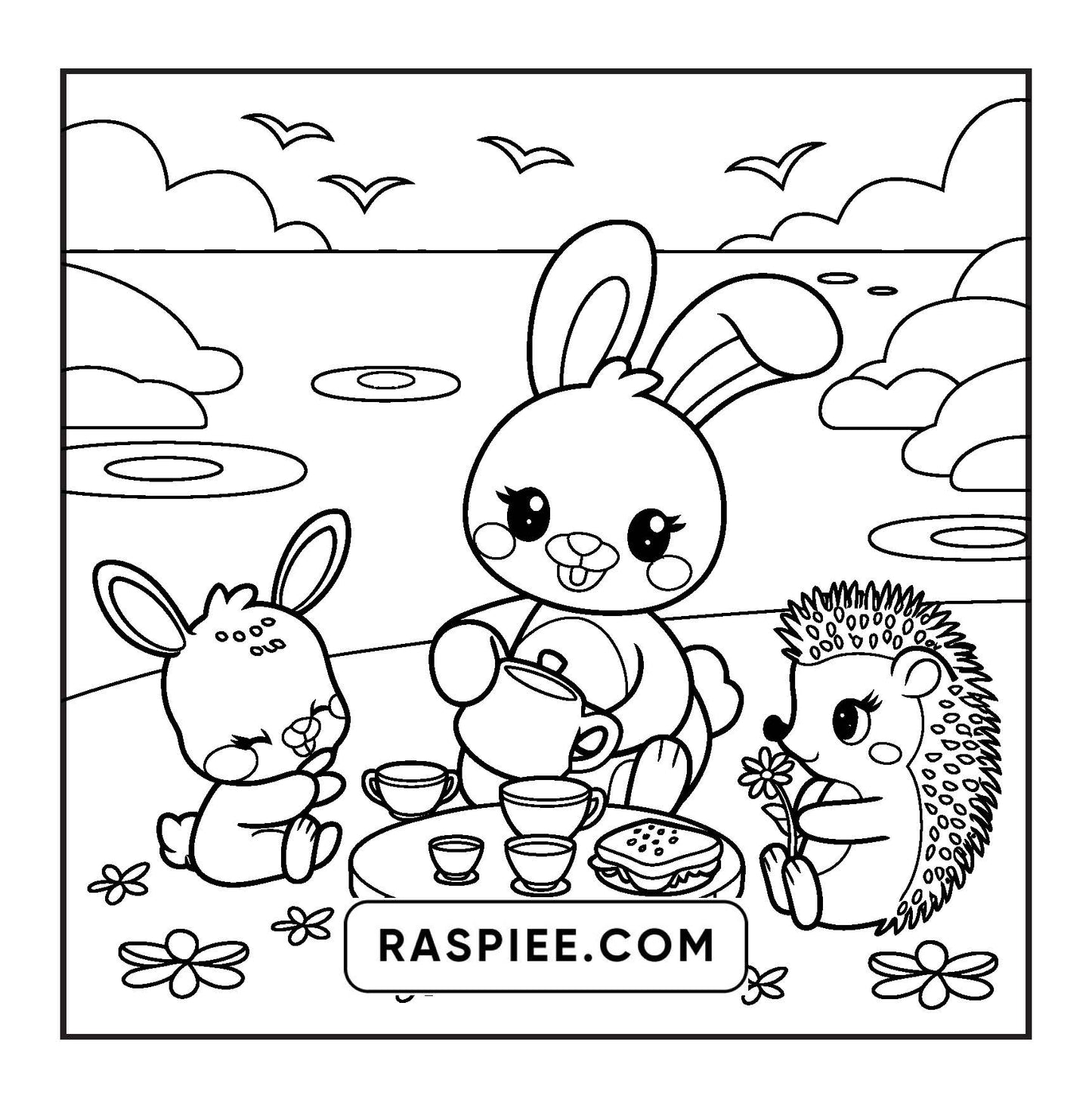 100 Bold and Easy Fluffy Friends Coloring Pages