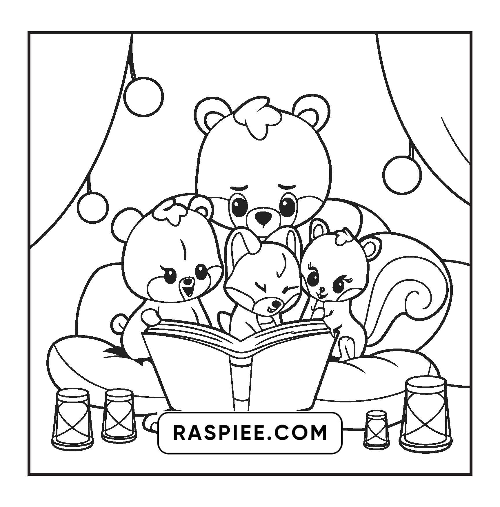 100 Bold and Easy Fluffy Friends Coloring Pages
