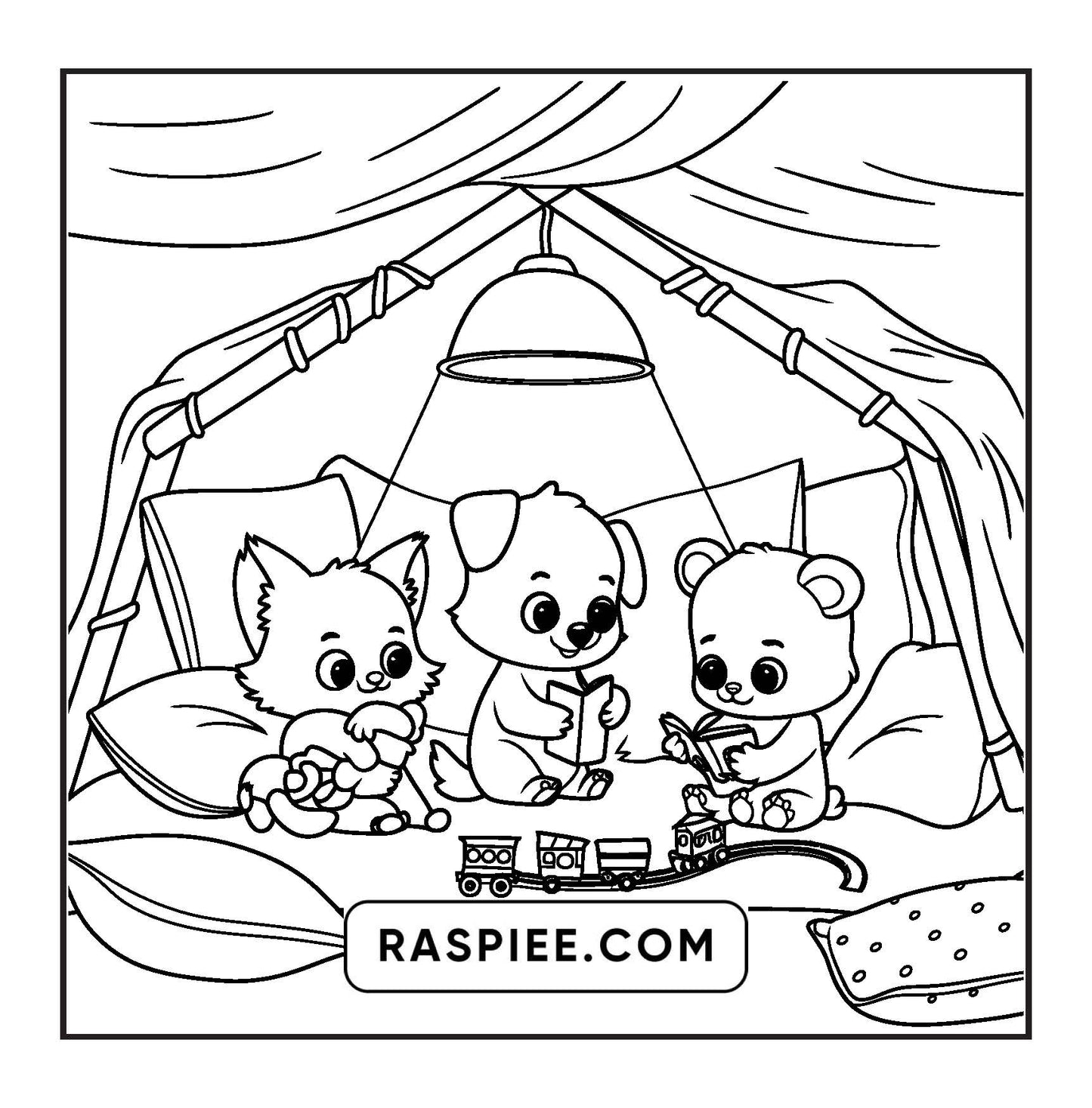 100 Bold and Easy Fluffy Friends Coloring Pages