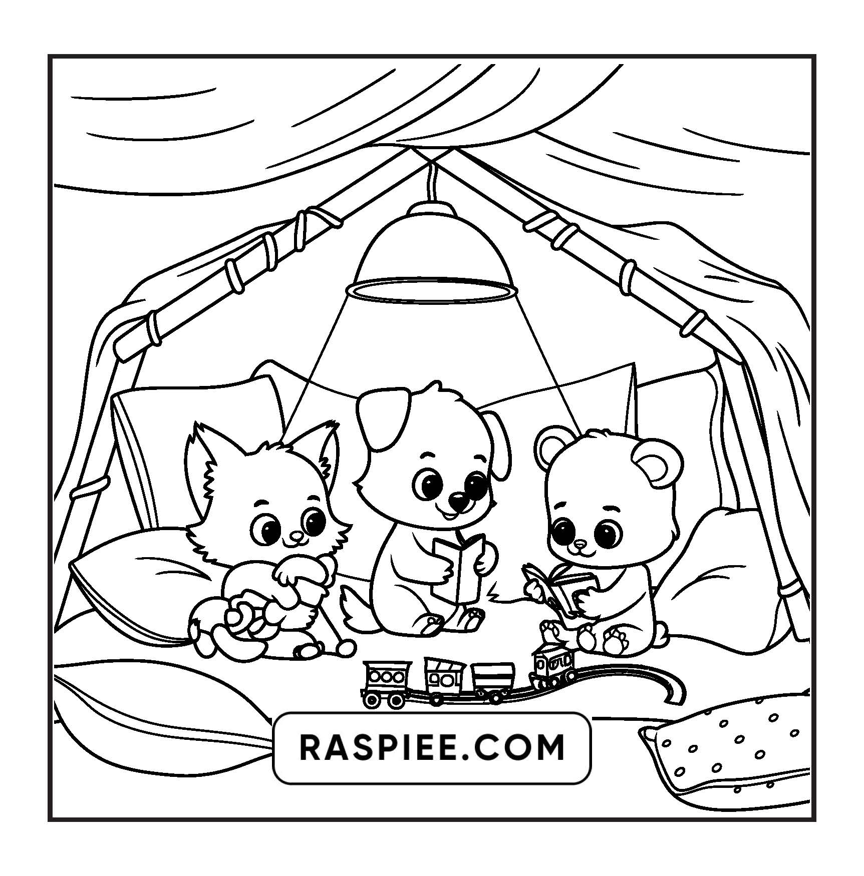 100 Bold and Easy Fluffy Friends Coloring Pages