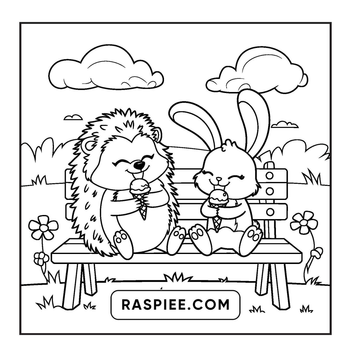 100 Bold and Easy Fluffy Friends Coloring Pages