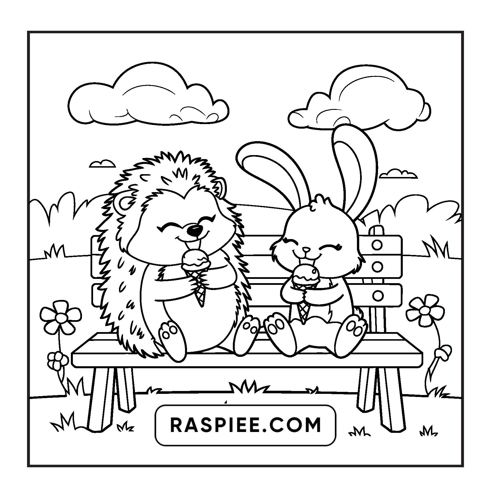 100 Bold and Easy Fluffy Friends Coloring Pages