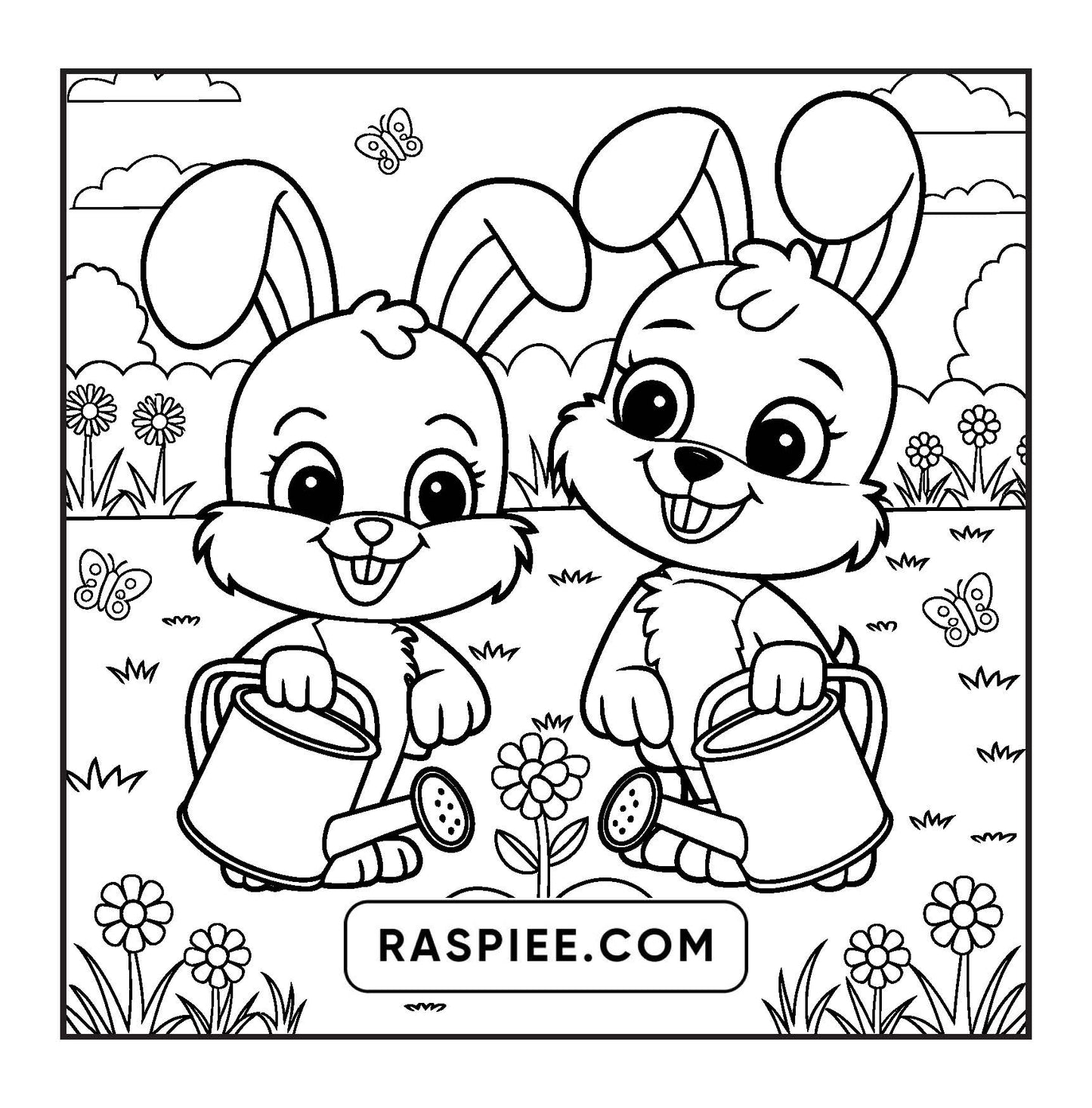 100 Bold and Easy Fluffy Friends Coloring Pages