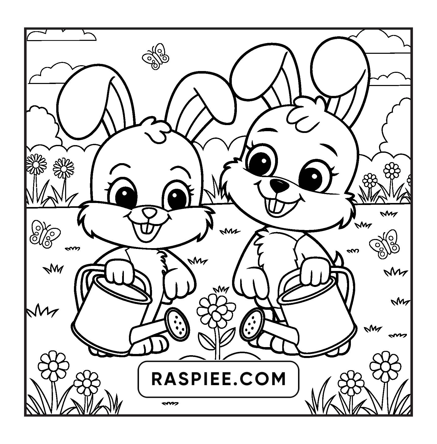 100 Bold and Easy Fluffy Friends Coloring Pages