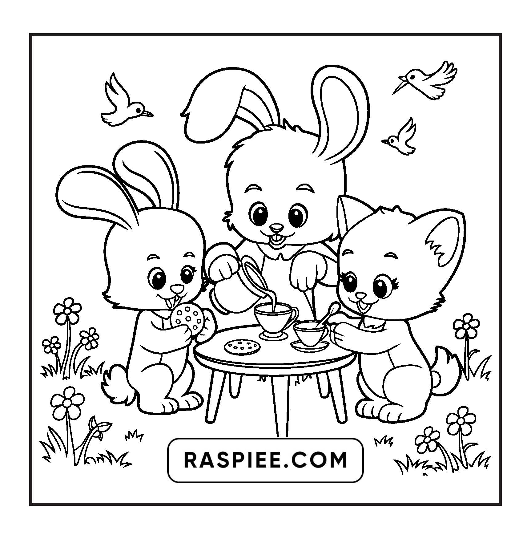 100 Bold and Easy Fluffy Friends Coloring Pages