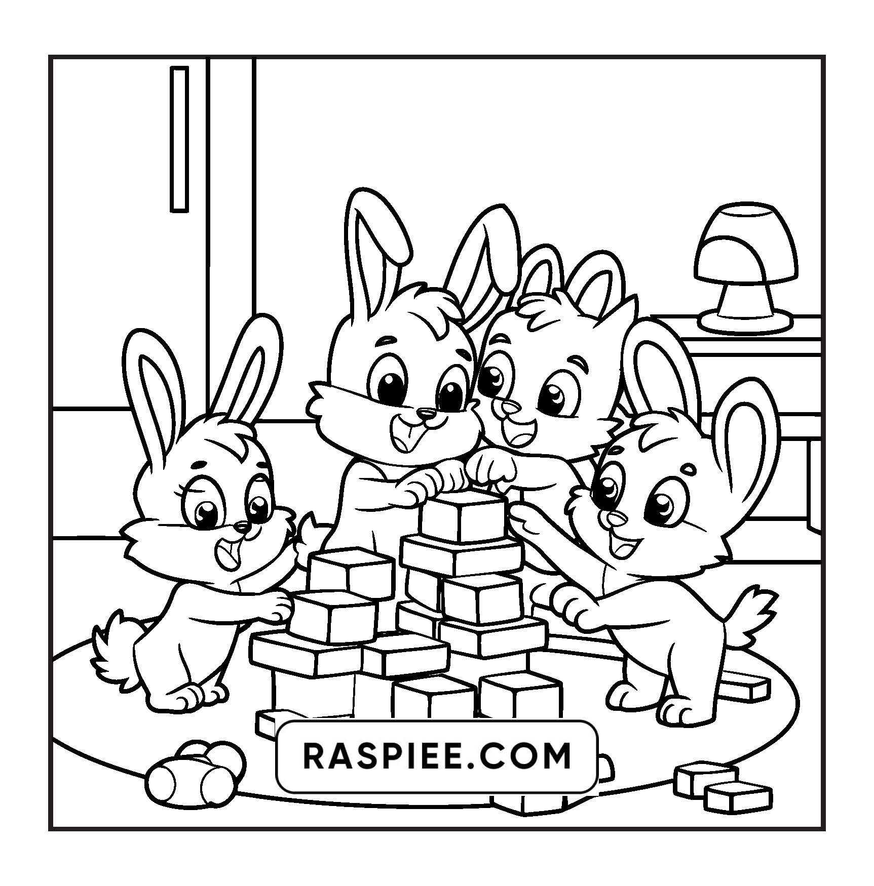 100 Bold and Easy Fluffy Friends Coloring Pages