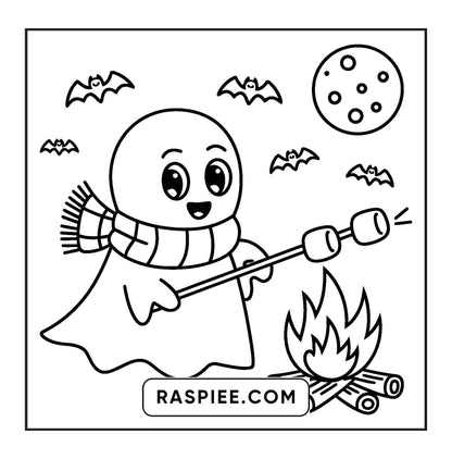 100 Bold and Easy Spooky Times Halloween Coloring Pages