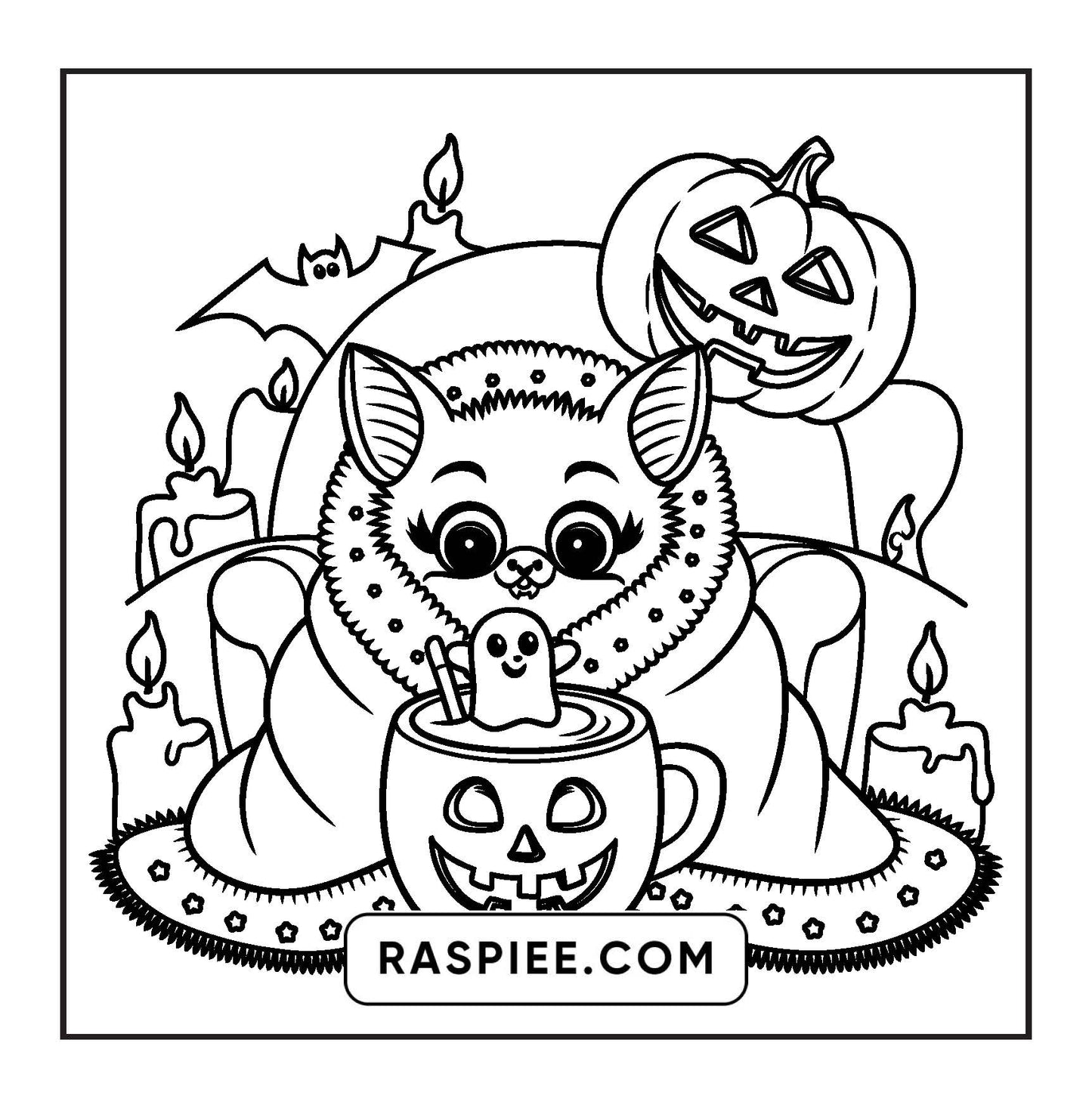 100 Bold and Easy Spooky Times Halloween Coloring Pages