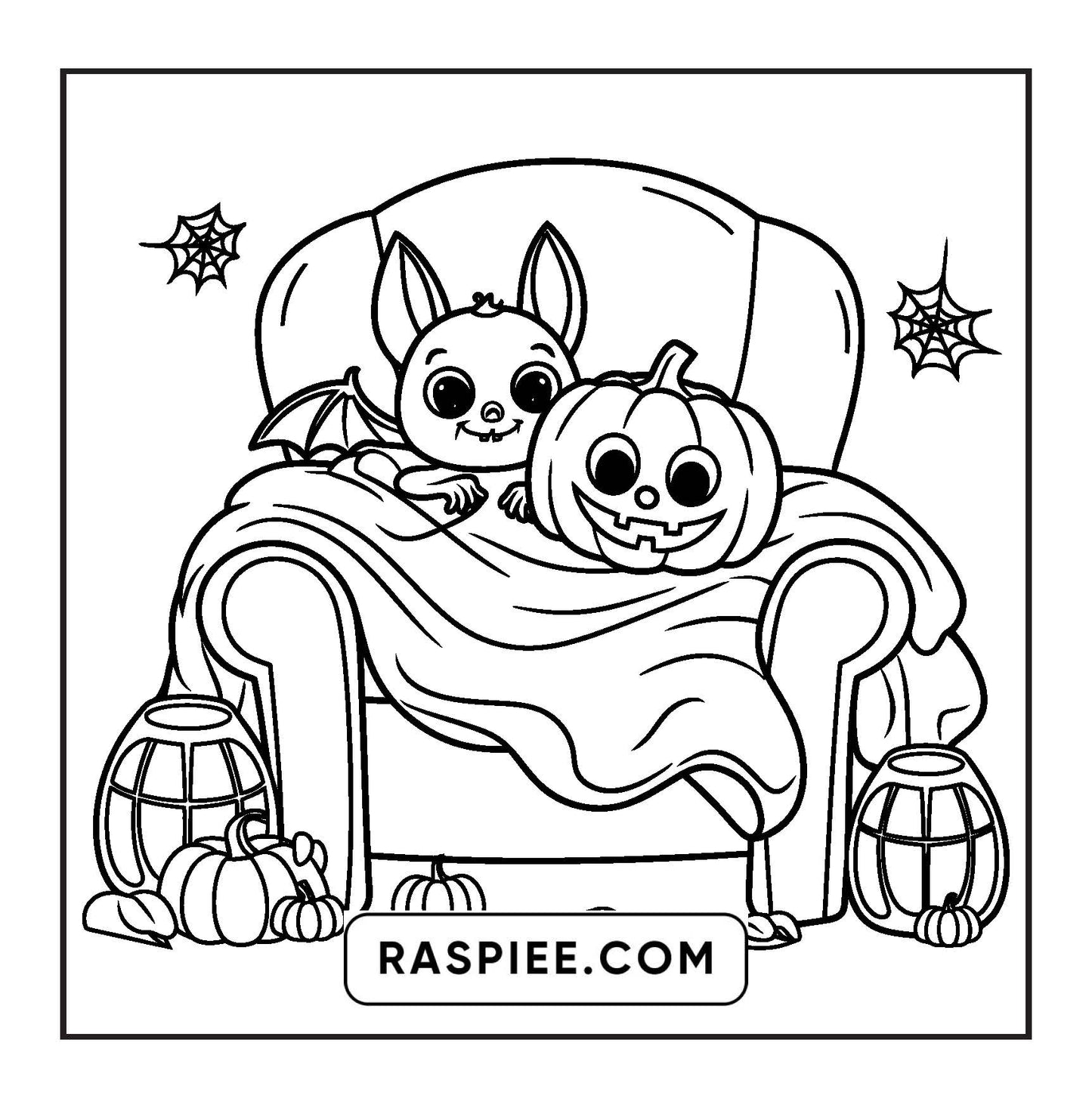 100 Bold and Easy Spooky Times Halloween Coloring Pages
