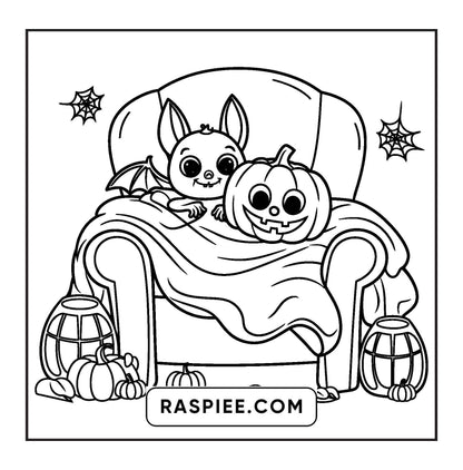 100 Bold and Easy Spooky Times Halloween Coloring Pages