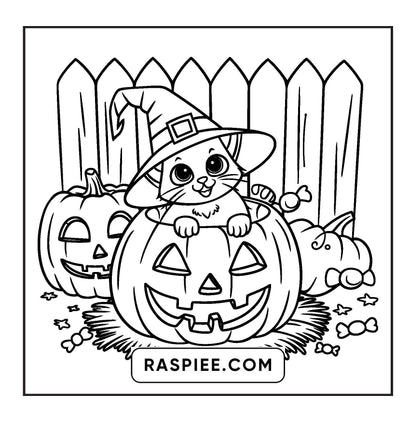 100 Bold and Easy Spooky Times Halloween Coloring Pages