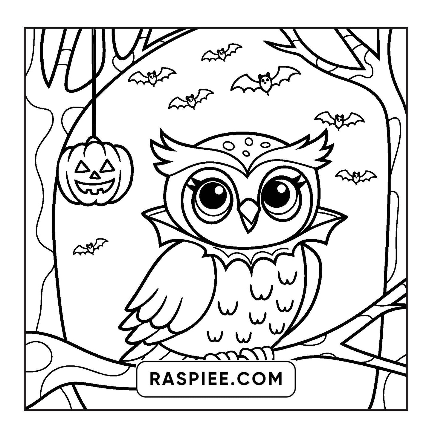 100 Bold and Easy Spooky Times Halloween Coloring Pages