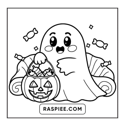 100 Bold and Easy Spooky Times Halloween Coloring Pages