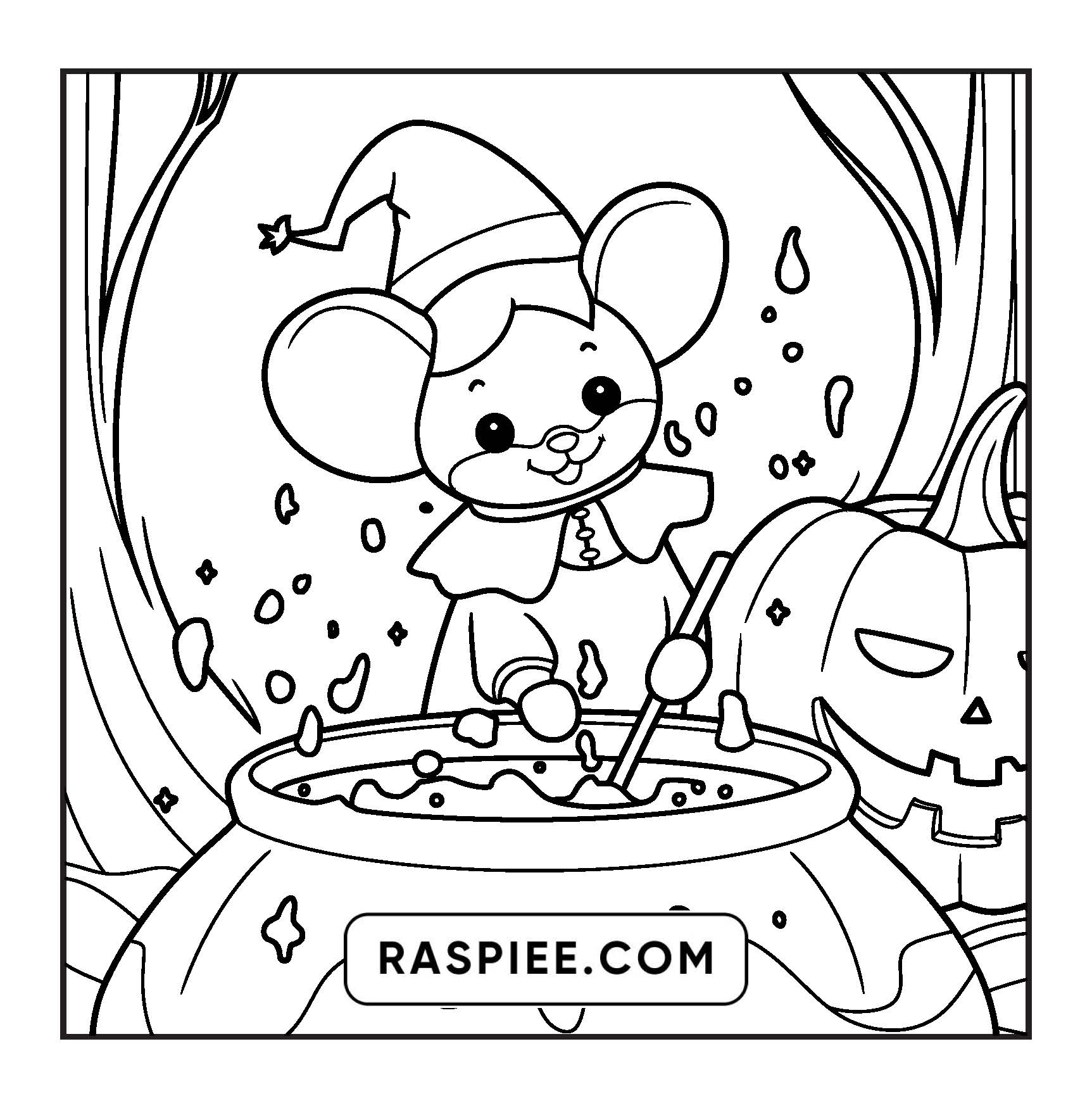 100 Bold and Easy Spooky Times Halloween Coloring Pages