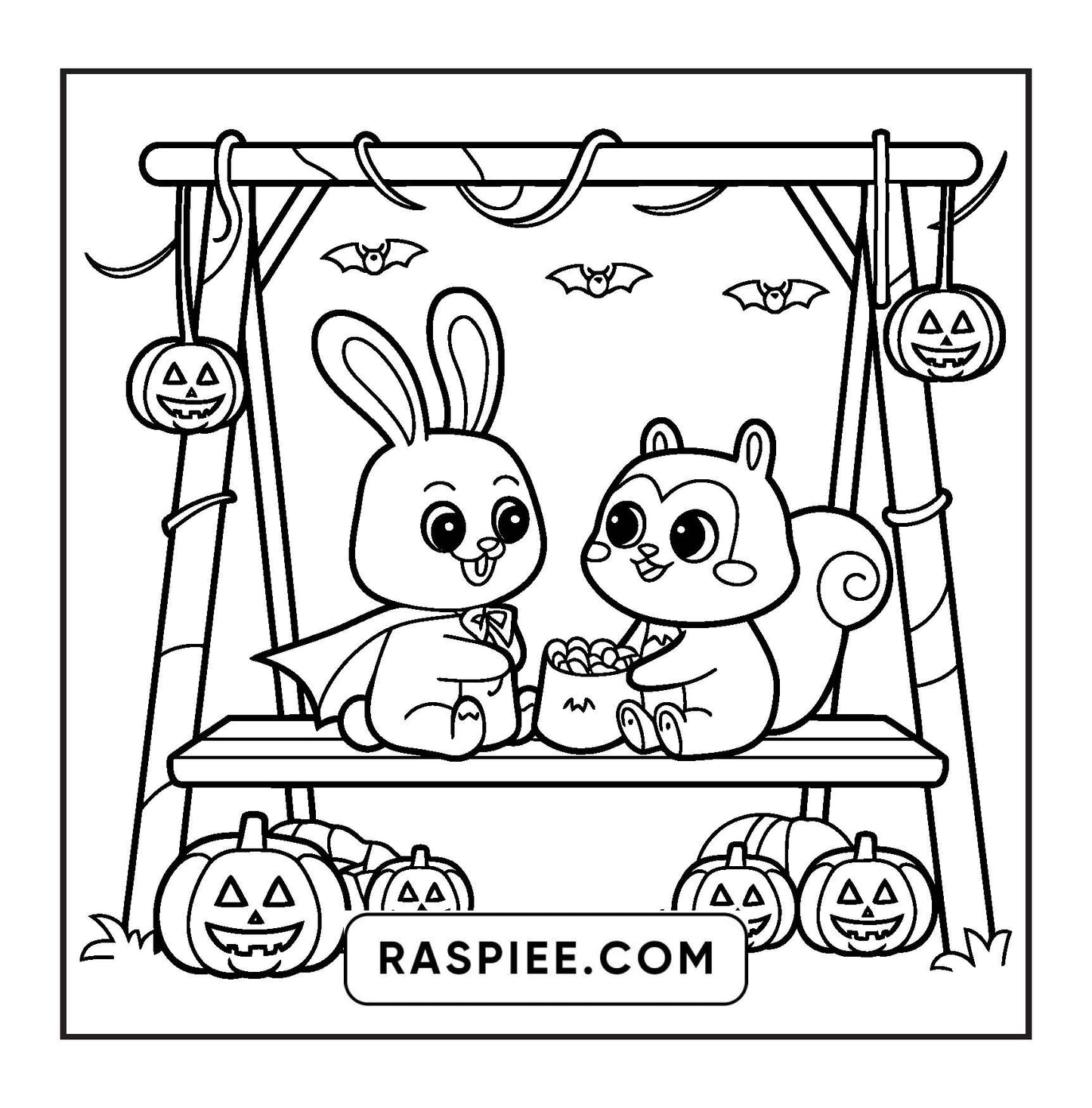100 Bold and Easy Spooky Times Halloween Coloring Pages